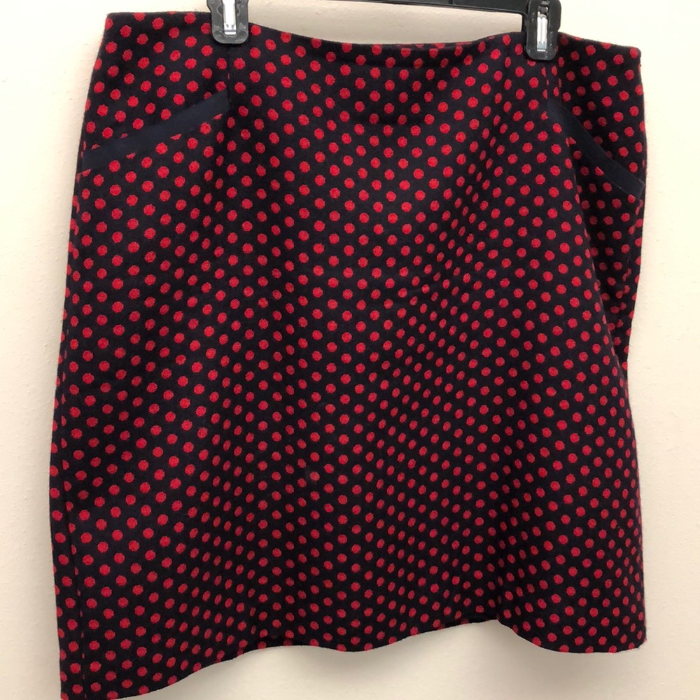 Talbot’s Size 16 Navy & Red Mini Skirt
